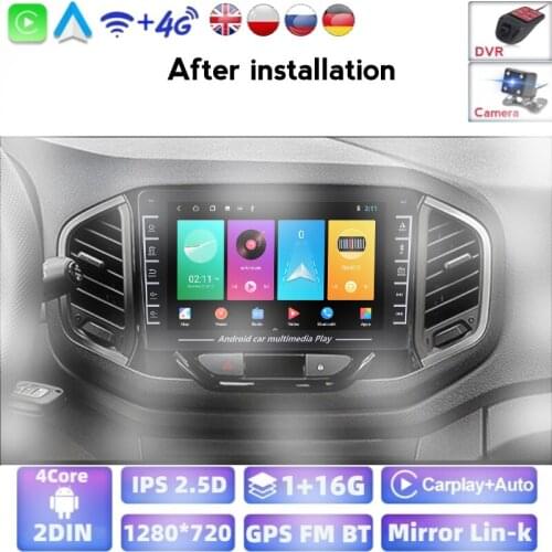 1080P Video Android For LADA X Ray Xray 2015-2019 Car Stereo Radio BT Player Built-In GPS Carplay Car Information Display DVR