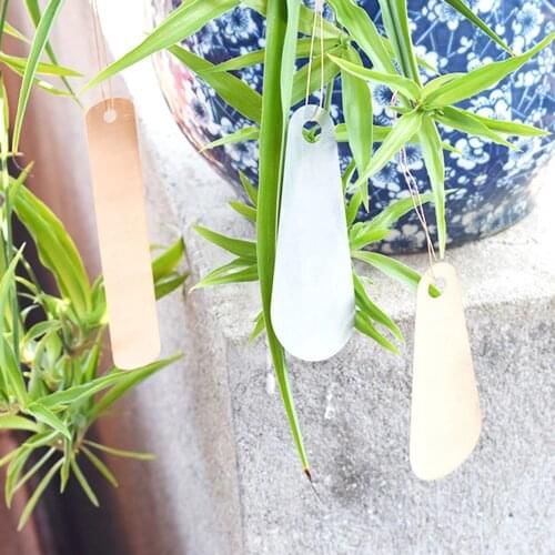 20pcs Copper Plants Labels Flower Pots Markers Sign Tree Waterproof vegetable flower Tags 12cm herbs seeeding Garden Tools