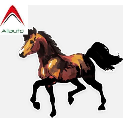 Aliauto Interesting Car Sticker Painting Horse Decor Vinyl Decal Cover Scratches for Peugeot Ranger Volvo Skoda Lada ,14cm*12cm
