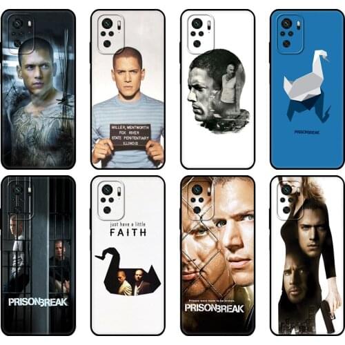 Black tpu Case For Xiaomi Redmi 9T Case Redmi Note 9T Note 10 Pro Case Prison Break