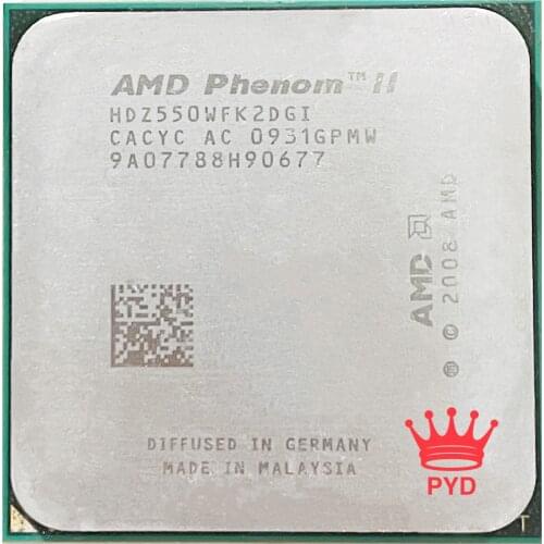 AMD Phenom II X2 550 3.1 GHz Dual-Core CPU Processor HDZ550WFK2DGI/HDX550WFK2DGM Socket AM3