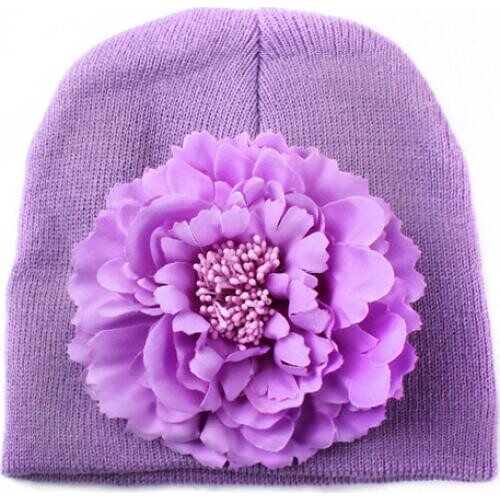 Hot Sale baby hats for girls Newborn Baby Girls Infant Toddler Flower Hat Cotton Soft Pink White Hat Cap Sping Autumn