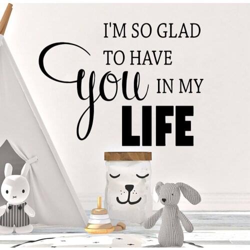 Lovely glad to have you Wall Stickers Self Adhesive Art Wallpaper Bedroom Nursery Decoration Wall Decoration Murals