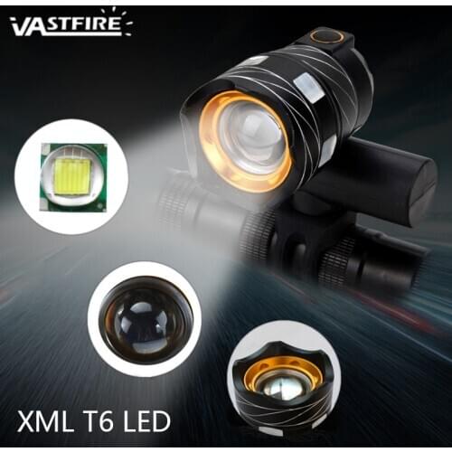 Zoomable Bicycle Front Headlight XM-L T6 LED 15000LM Bike Light Lamp USB Rechargeable Built-in Battery 3 Modes Torch