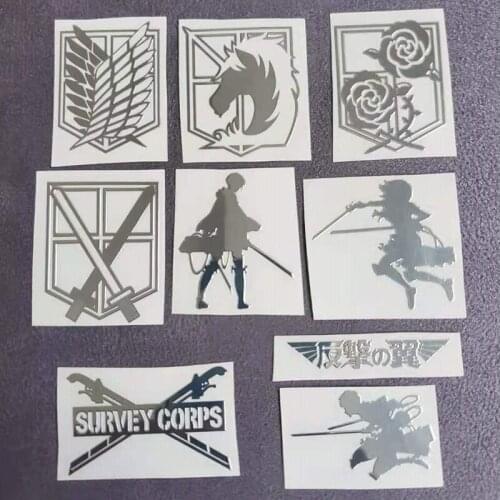 Metal Stickers Decorate Fashion Phone Keyborad Decals for Anime Hero ClassicFilm Tacking Wings of Liberty