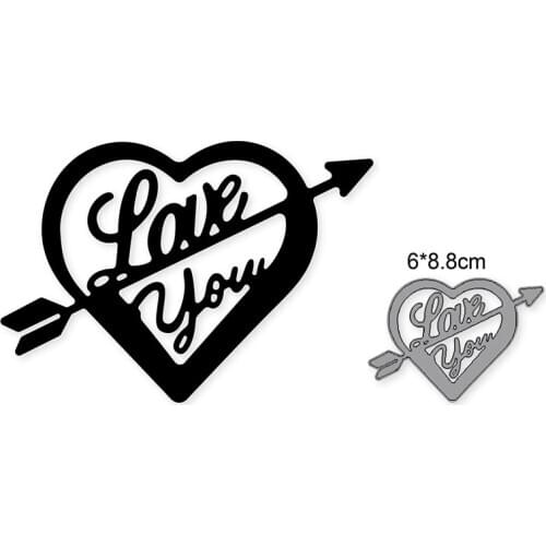 DIY Metal Cutting Dies 2020 Scrapbook Heart love album mold stencil templates craft Making Embossing Craft stencil Dies new