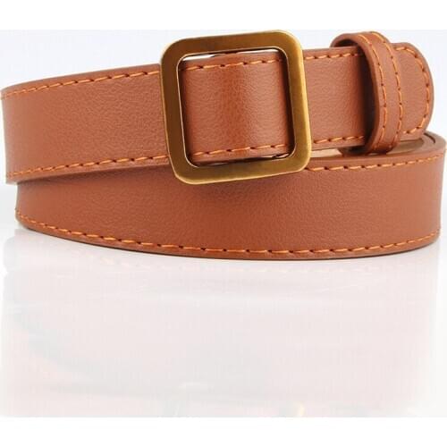 Fashion Women Belts Leather Metal Pin Buckle Waist Belt Waistband Girl PU Leather Belt
