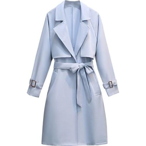 Fashion New Women Trench Coat Long Cardigan Belt Lady Clothes 2021 Autumn Spring Outerwear Oversize thin Windbreakers Overcoat