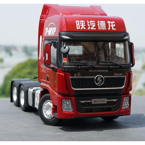 Original Factory Authentic 1:24 Shaanxi Sxqc Deron Delongx5000 T-mvp Red Diecast Heavy Truck Trailor Model
