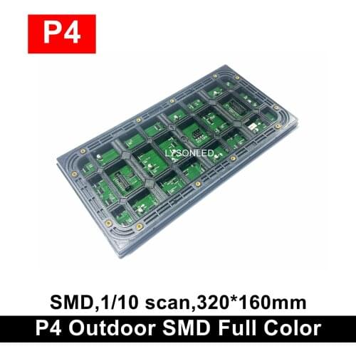 Newest P4 Outdoor SMD Full Color Led Display Module 80x40 Pixels 320x160mm RGB Panel