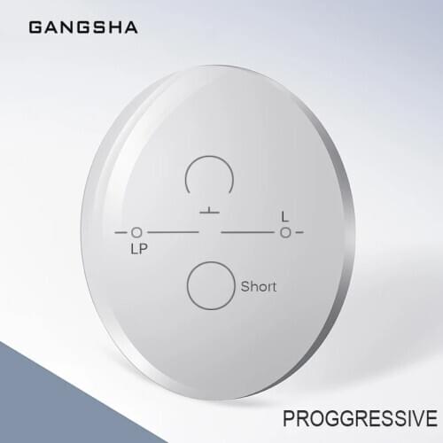 GANGSHA 1.56 1.61 1.67 Progressive Multifocal Lenses Bifocal Prescription Myopia Hyperopia Resistance Short Middle Far Lens