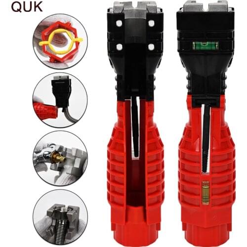 QUK Faucet Sink Installer 18 in 1 Adjustable Water Pipe Wrench Foldable Universal Spanner Plumbing Bathroom Pipeline Repair Tool