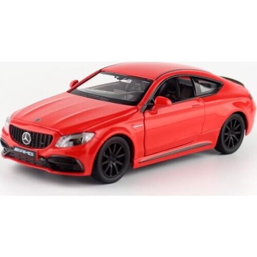RMZ City Toy/Diecast Model/1:32 Scale/C63 S AMG Super/Pull Back/Sound & Light Doors Openable/Car/Educational Collection/Gift/Kid