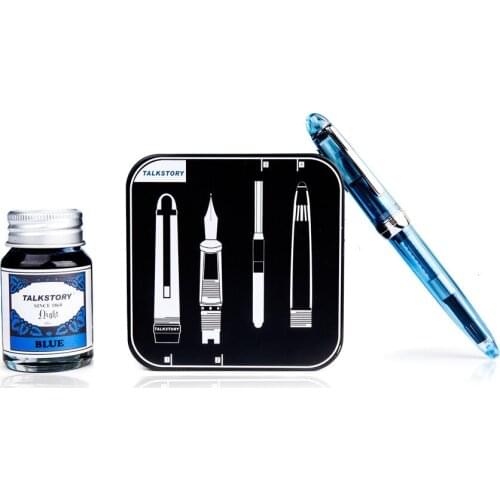 Germany Crystal Fountain Pen Male and Female Students Practicing Calligraphy Pen 0.5mm Nib Office Ink Gift Box Set