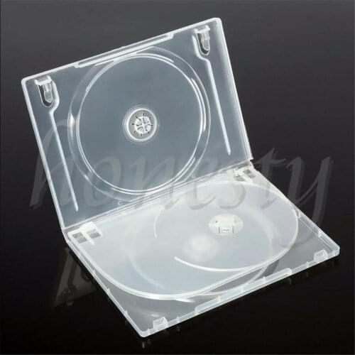 Standard Clear 3 Disc Holds DVD CD Case Movie Box Storage Holder Cover 14mm