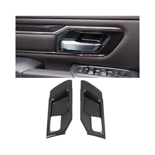 Inner Side Door Handle Bowl Cover Trim 2pcs For Dodge Ram 1500 2-door 2019-2020