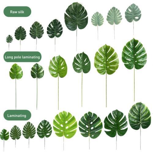 Green Plastic Artificial Leaf Tropical Palm Leaves Simulation Leaf For Wedding Theme Party Decorations DIY Home Garden Decoratio