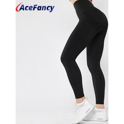 Women Seamless Leggings High Waist Acefancy Yoga Tights Black Fitness Leggings 19-152 Female Slim Stretchy Training Yoga Pants
