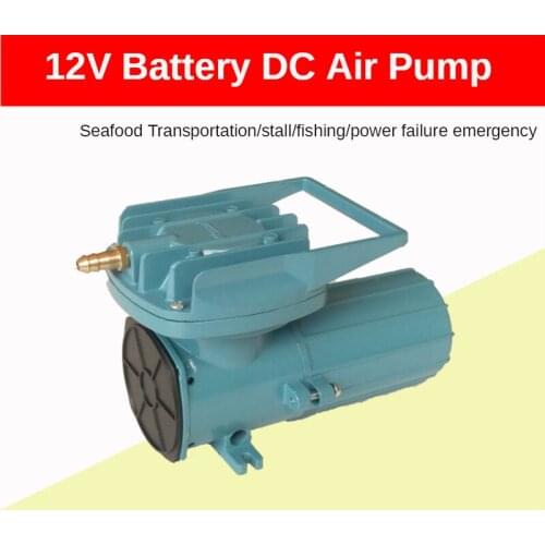 120W DC12V Seafood transport aquatic animals live transport aerators car DC air pump air compressor Seafood pool mobile pool