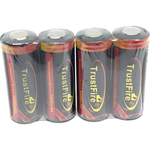 18pcs/lot TrustFire Colorful 3.7V 5000mAh 26650 Rechargeable Protected Lithium Battery Batteries with PCB For Flashlight Torch