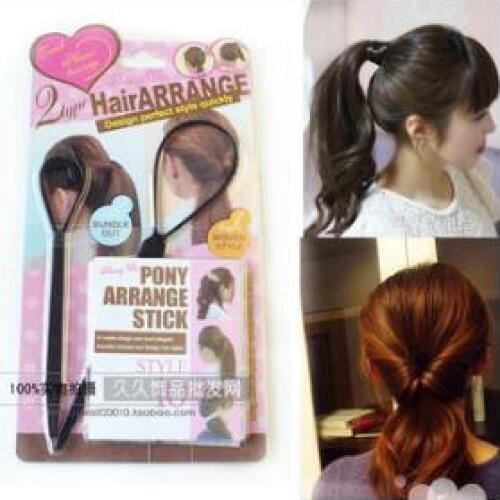 2pcs/set Multifunctional DIY Pull Hair Needle 4 Colores Pony Arrange Stick Hair Care & Styling Tools Hair Accessories HA051