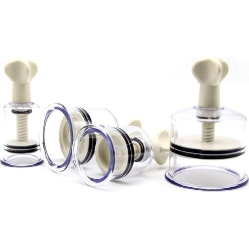 4 Pcs Rotating Handle Vacuum Body Massage Suction Cans Cupping Enhancer Anti Cellulite Chinese Acupuncture Cupping Cup 4 Sizes