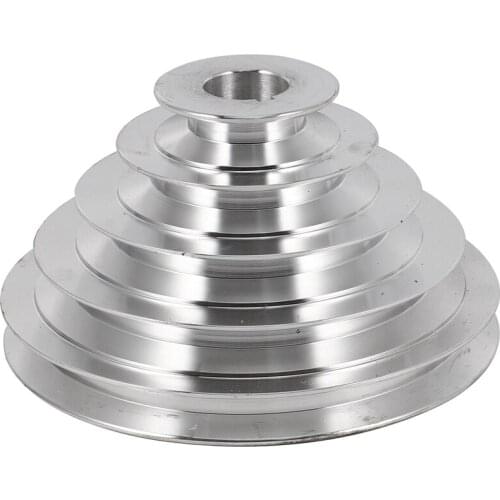 25Mm Bore Aluminum Pagoda Wheel A Type 5 Step Pagoda Pulley Wheel For V-Belt Timing Belt