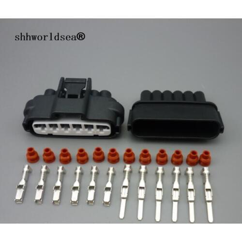 Shhworldsea 20Sets 6 Pin male female 7283-1968-30 Car restrictor plug Auto electronic throttle valve connector for Toyata,Mitsu