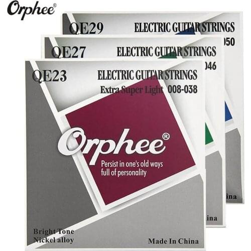 Guitar accessories Orphee QE23 QE27 QE29 electric guitar string Extra super Light Bright Tone Nickel alloy
