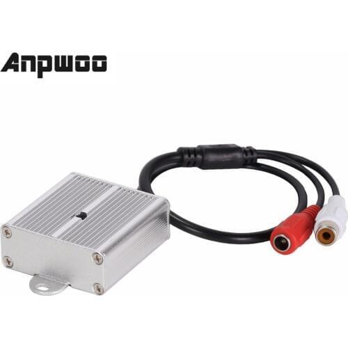 ANPWOO Adjustable Mini Microphone Pickup Sound Monitor Audio Monitoring Pick Up Device Metal For Security DVR CCTV Accessories