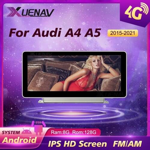 Car Radio Multimedia Video Player Auto Stereo For Audi A4 A5 2015 2016 2017 2018 2019 2020 2021GPS navigation WiFi CarPlay 2 din