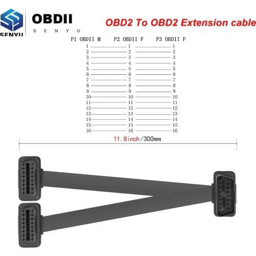 OBD OBD2 Connector Car Extension Cable OBD 2 OBD2 16Pin Male to Female ODB2 Connector Car diagnostic Auto tool For BMW Scanner