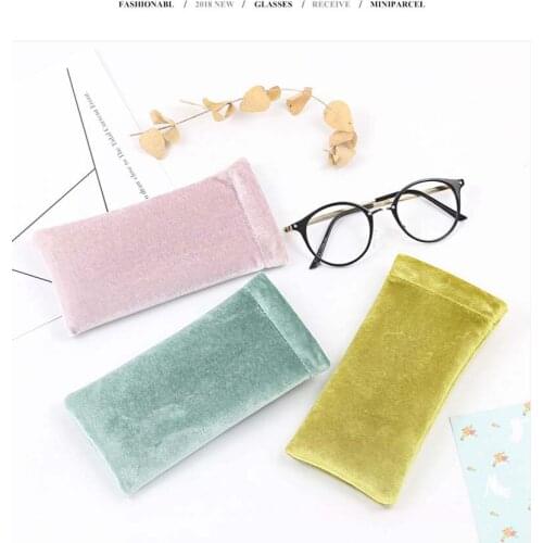 3 Solid Color Sunglasses Fleece Bag Multi Eyeglasses Protective Soft Cover Portable Container Case Durable Glasses Bag
