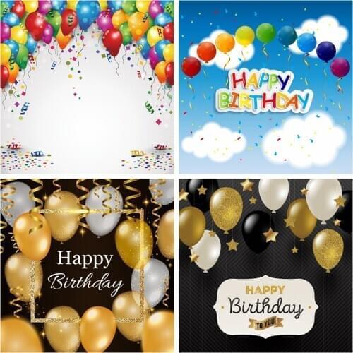 Balloon Birthday Backdrops For Photography Color Family Shoot Photocall Party Decor Baby Photozone Photo Background Photo Studio