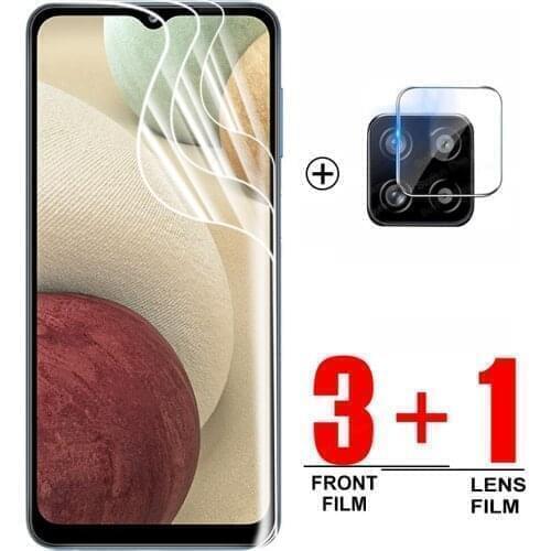 3PCS Hydrogel Film+1PCS Lens Film for Samsung Galaxy A12 A22 Screen Protector Films For Svmsung A125F A225F A226B film not glass