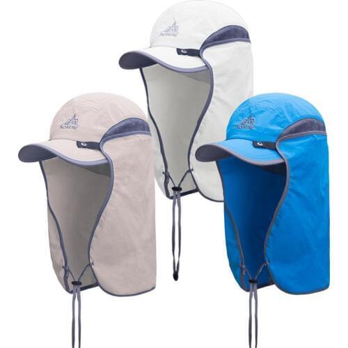 AONIJIE Men Women Fishing Hat UPF 50 Sun Visor Cap Outdoor Sport Hiking Camping Cycling Running Removable Ear Neck Flap Cover