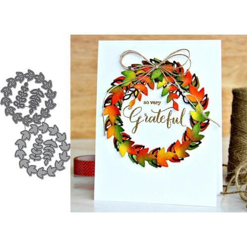 Beautiful Leaves Wreath Send Good Wishes Best Seller Metal Cutting Dies For New DIY Scrapbooking Album Cards Embossing Die Cuts