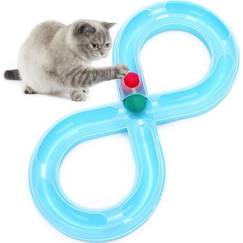 Creative Cat Toy Ball Pet Toy Cat Toys Intelligence Play Disc Tracks Turntable Ball Interactive Pet Products for Pet Kitten