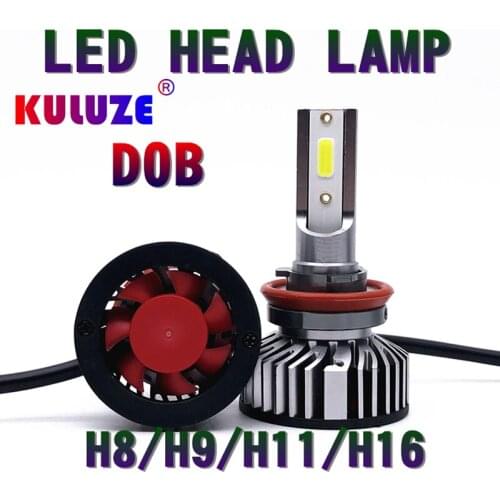 KULUZE H8 H11 LED Car Headlight Bulb 8000LM 6500K H1 H3 H27 880 881 9005 HB3 9006 HB4 Running Auto Fog Head Lamp