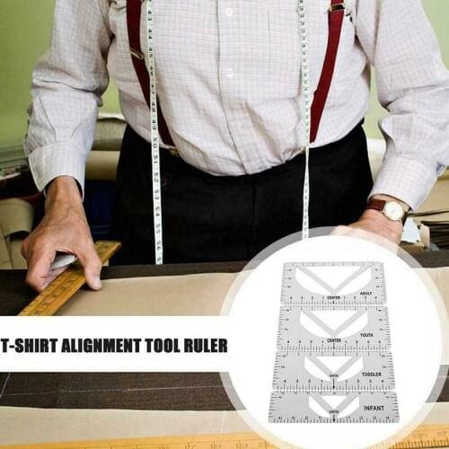 T-Shirt Alignment Ruler T-Shirt Design Ruler T Shirt Alignment Tool Easy to Calibrate Fabric Cutting File For Adult Kids