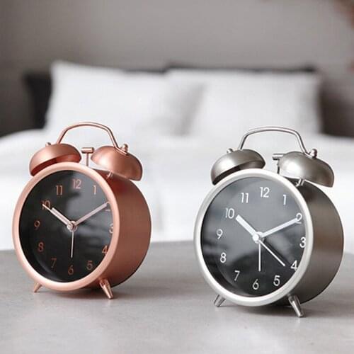Mechanical Small Alarm Clock Creative Personality Student Bedroom Bedside Mute Clock Modern Simple Alarm Clock Table Clock