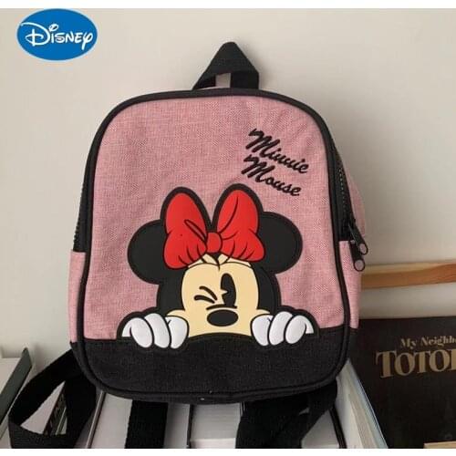 Disney Minnie Mouse Print Mini Backpack Baby Diaper Bag Lovely Disney Childrens Bag Minnie Pattern Christmas Gift Backpacks