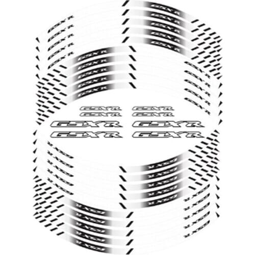 Motorcycle Stickers inner wheel reflective decoration rim stripes decals For SUZUKI GSXR a kit of 10 stripes sticker