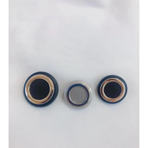 New fashion classic big sewing button decorative glacial fissure plane gold black buttons for clothing overcoat accessories DIY