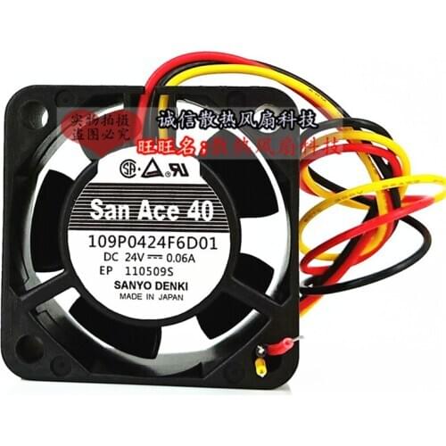 New original 109P0424F6D014cm 4020 24V 0.06A three-line axial fan