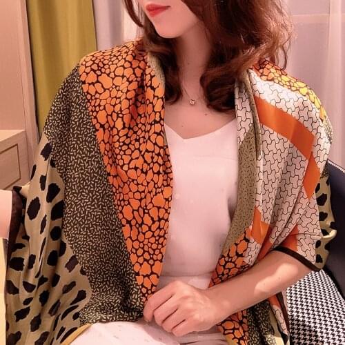 2021 new spring female scarf high quality shawl silk fashion scarf headscarf beach sunscreen bag headscarf scarf 110X110