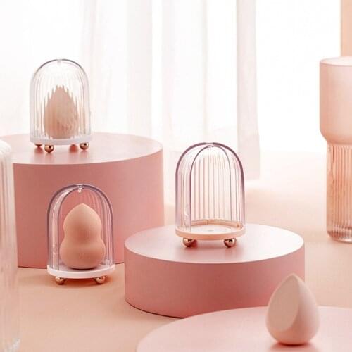 Transparent Dust-Proof Beauty Egg Box Bedroom Desktop Rotation Storage Box Makeup Save Boxes Organizer Home Supplies