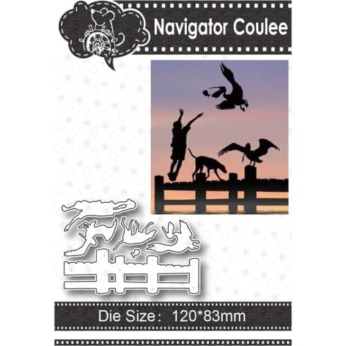 Metal cutting die, human bird dog scrapbook stamping clear stamp decoration creative embossing DIY craft new arrival in 2021