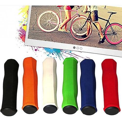Ultralight MTB Handlebar Grips Sponge Colored Anti Slip Handle Cover Removeable Cycling Bicycle Grips With One Lock Bike Part