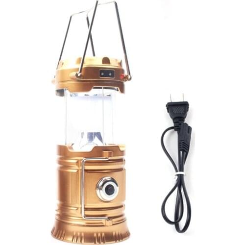 LED Portable Camping Lantern Solar Powered Flashlights Rechargeable Hand Lamp for Hiking Outdoor Lighting Emergency